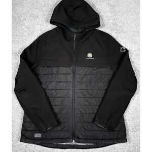 John Deere DRI-DUCK DDX Jacket Women XL Black Hooded‎ Puffer Insulated